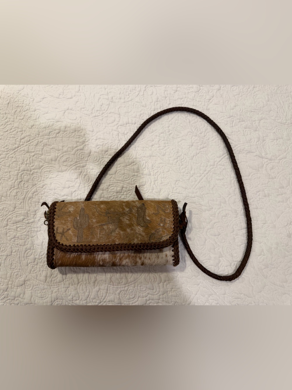 Cowhide wallet purse